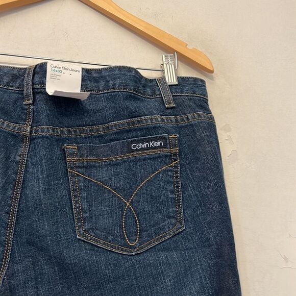 Calvin Klein skinny flare denim jeans Size 16 New - Picture 9 of 12